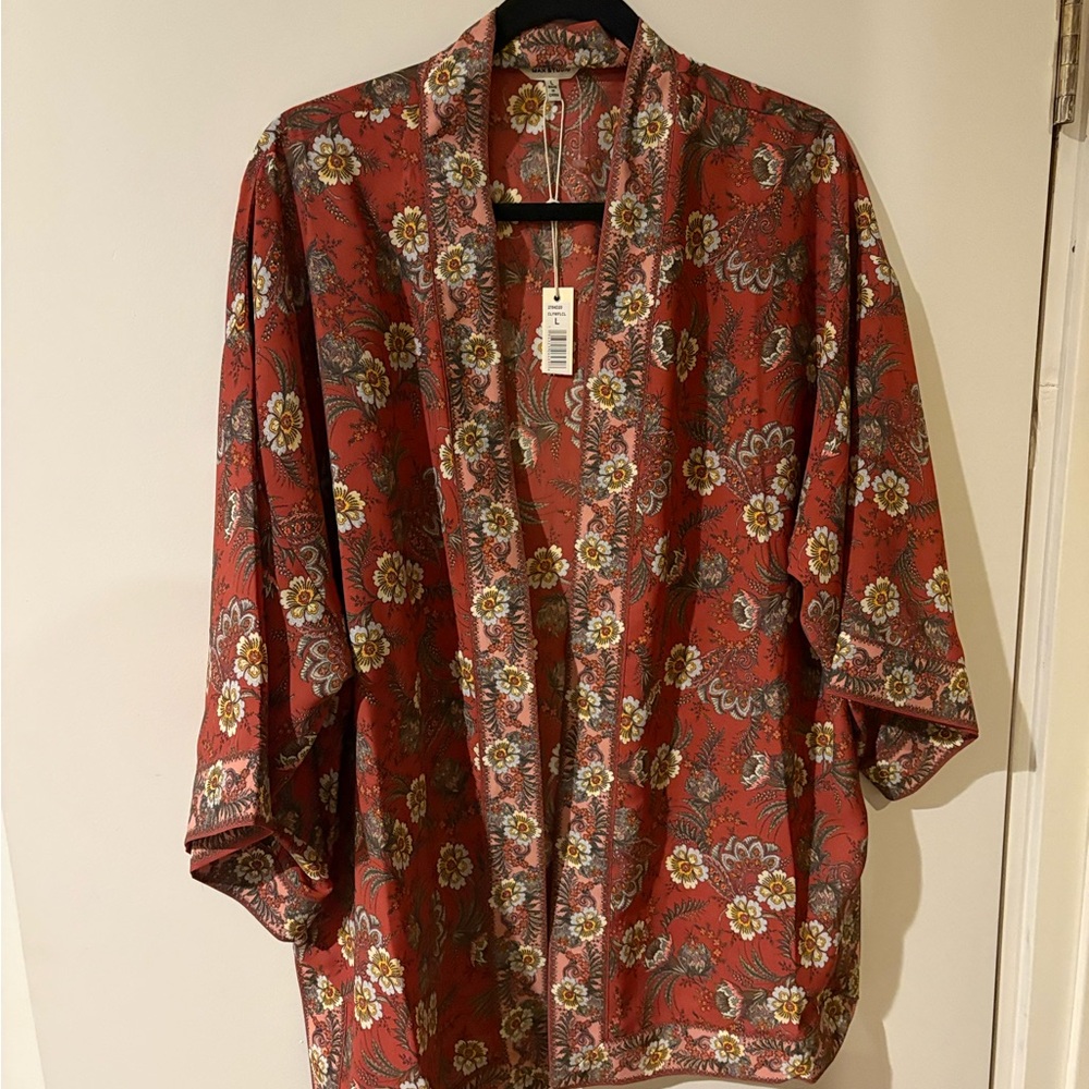 Max Studio floral kimono NWT Large